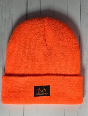 Orange Realtree Toboggan  style cap size = Adult   NEW no tags - Image 1 of 2