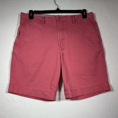 Pantalones Cortos Chinos Polo Rosa Para Hombre Elastizados Algodón Sarga Calce Clásico 9" Talla 35 Foto 1 de 4