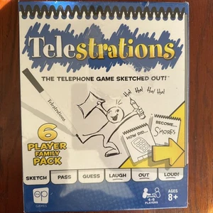 Telestrations 6 Player Family Pack Party Game Sealed Ages 8+ USAopol NEW SEALED - Picture 1 of 2