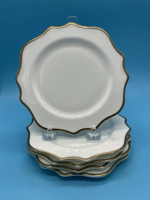 5 platos de pan blanco Fortessa Fortaluxe con borde dorado NUEVOS @ 6 pulgadas Foto 1 de 4