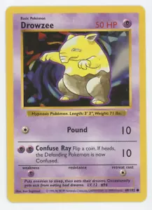 Drowzee 49/102 Shadowless NM LP MP HP Conjunto Base Común Pokemon WOTC Tarjeta - Imagen 1 de 7