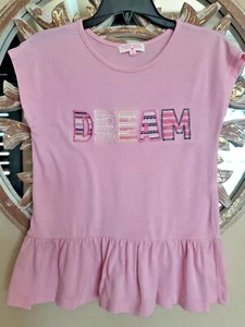 Poof Girl Girls T-shirt Sleeve Less Dream Embroidery Pink Size S - Picture 1 of 6