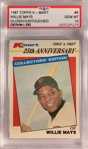 REAL TIME AUCTION BUY IT-NOW!-1987-KMart #8 Willie Mays Glossy/UNTOUCHED RSC 10 - Picture 1 of 10