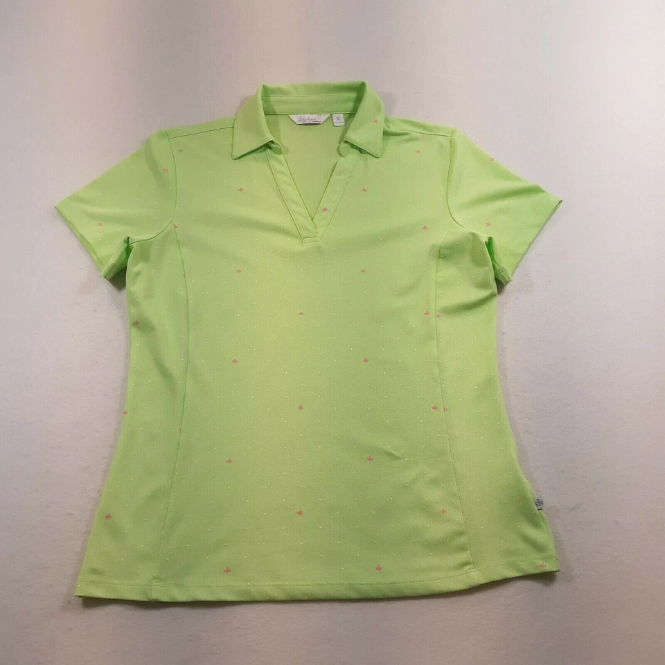 Lady Hagen Essentials Golf Polo Shirt Womens Size Small Green V-Neck - Image 1 of 4