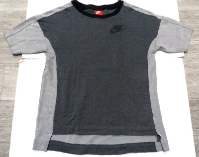 Nike Sportswear Rally Plus Crewneck Athletic Shirt Sz Medium 728223-010 Blk/Gry Foto 1 de 4