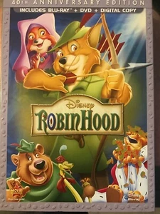 Robin Hood 40th Anniversary Disney Edition (Blu-Ray/DVD)FREE SHIPPING BRAND NEW! - Picture 1 of 3
