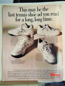 WILSON PRO STAFF TENNIS SHOES VTG 1994 ADVERTISEMENT - Picture 1 of 1