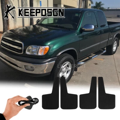 For Toyota Tundra Truck Mud Flaps Splash Guards Wheel Fender Flares Rubber Black - Image 1 of 4