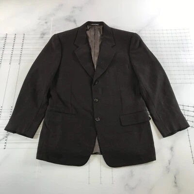 Abrigo deportivo Corneliani para hombre EUR 48R US 38R marrón tweed lana virgen tres botones Foto 1 de 4