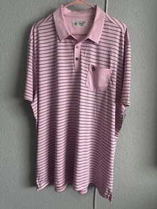 NEW Penguin Mens Polo Shirt Pink /Black stripe Short Sleeve Size XXL/TTG/EEG NEW - Picture 1 of 6