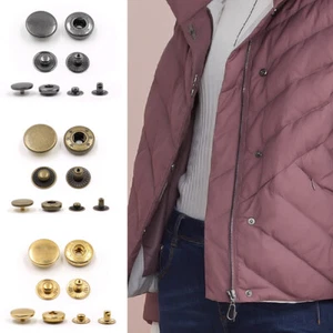 Metal Press Stud Snap Button Popper Fastener for Repair Leather Clothes Jacket- - Picture 1 of 16