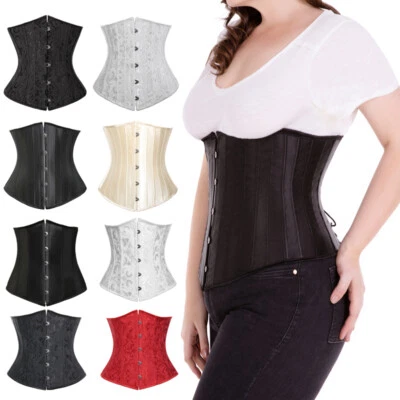 Women's Heavy Duty Steel Boned Corset Underbust Waist Training Corset Plus Size - Image 1 of 4