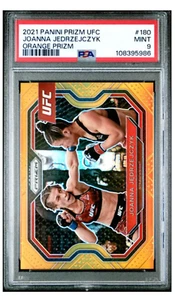 2021 PANINI PRIZM UFC ORANGE PRIZM #180 JOANNA JEDRZEJCZYK /99 POP 1 PSA 9 - Picture 1 of 2