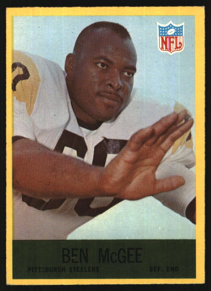 1967 Philadelphia #154 Ben McGee EX/EX+ Steelers 605097 - Image 1 of 2