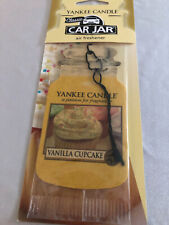 5 Yankee Candle Vanilla Cupcake Car Jar Air Fresheners Hang From Mirror