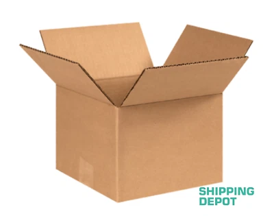 100 8x8x6 Corrugated Kraft Cardboard Cartons Mailer Shipping Packing Box Boxes - Image 1 of 3