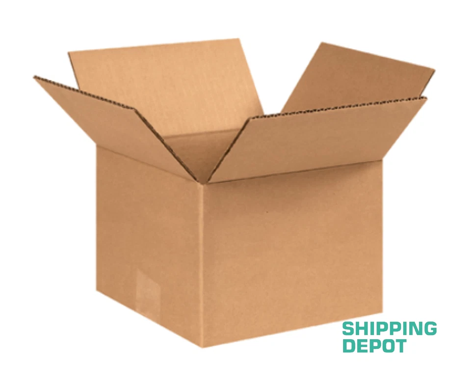 100 8x8x6 Corrugated Kraft Cardboard Cartons Mailer Shipping Packing Box Boxes - Image 1 of 3