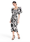 Christopher John Rodgers X Target New 4 Floral Puff Sleeve Faux Wrap Dress