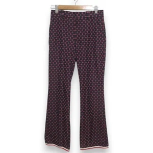 GUCCI Gucci Geometric G Pattern Flare Pants Size 36 Red Navy Women USED - Picture 1 of 12