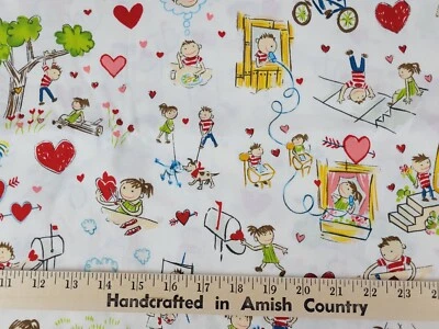 Fabric Cotton Alexander Henry Funny Valentine Fabric 2003. 2.25 Yds. - Image 1 of 4