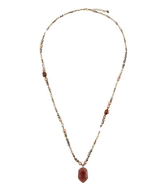 Nakomal Agate Pendant Necklace 36"L  NWT - Изображение 1 из 4