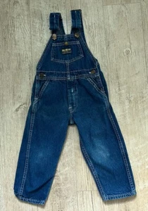 VINTAGE OSH KOSH B'GOSH BLUE JEAN BIB OVERALLS PANTS VESTBAK BOY GIRL 3T  USA - Picture 1 of 7
