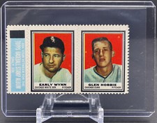 1962 TOPPS STAMP PANELS MLB Baseball Early Wynn Glen Hobbie With Tab EXMT