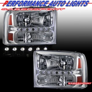 Par de faros estilo de 1 pieza para camioneta y excursión Ford SuperDuty 99-04 - Imagen 1 de 2