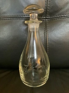 VINTAGE CUT GLASS DECANTER WITH MUSHROOM STOPPER AND MATCHING NUMBER ETCHED #63 - Picture 1 of 12
