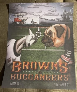 Cleveland Browns vs Tampa Bay Buccaneers Muni Lot Game Day Poster 11/27/2022 - Picture 1 of 1
