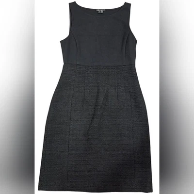 Теория Yeneth шерсти альпака черный твид платье 4 эластичной без рукавов карьера размер 2 - Изображение 1 из 4