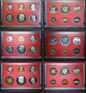 1980-81-82 S Proof sets CN-Clad Kennedy Half dollar Washington-(OGP) 6 Coin Set. - Picture 1 of 4