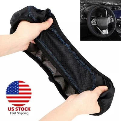 Cubierta universal del volante del coche antideslizante de cuero PU cubierta del volante EE. UU. Foto 1 de 4