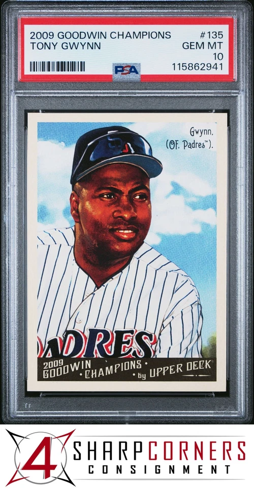 2009 GOODWIN CHAMPIONS #135 TONY GWYNN HOF PSA 10 - Image 1 of 3