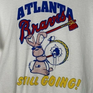 Atlanta Braves Shirt (VTG) - 90s MLB Energizer Bunny Sz Large - Picture 1 of 9