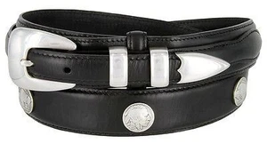 Buffalo Nickel Indian Coin Conchos Belt Western Genuine Leather Ranger Belt - Picture 1 of 10