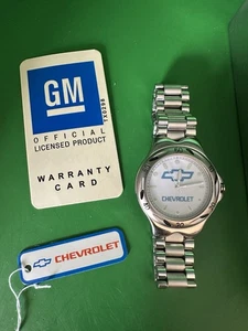 CHEVEROLET WATCH, WATER RESISTANT STAINLESS STEEL CASEBACK, TM GM TXO 298 223 - Picture 1 of 15