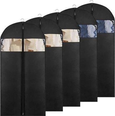 5 Pack -  50" Black Garment Bag, Mens Suit Bags for Closet Storage and , Garment - Изображение 1 из 3