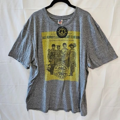 Junk Food Sgt. Pepper's Lonely Hearts Club Band Music Gray Oversized XL - Image 1 of 4