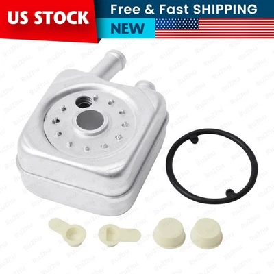 Engine Oil Cooler 078117021A for VW Golf Jetta Passat Audi A4 A6 1.8T 2.0L 2.8L - Image 1 of 4