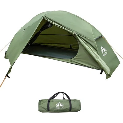 Night Cat 1-Person Camping Tent: Lightweight Waterproof Hiking Tent for Adult - Image 1 of 4