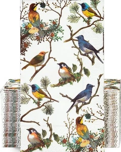 100PCS Asciugamani Ospiti Monouso 3 Strati Carta Mano 13 x 15,4 Pollici, Uccellini  - Foto 1 di 8