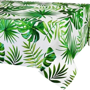 Outdoor Table Cloth 137 * 274Cm Waterproof Tablecloths Rectangular Tropical Palm - Picture 1 of 6