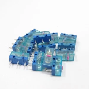 4pcs Huano Mouse Microswitch Pink Dot Micro Transparent Blue Shell Mouse Button - Picture 1 of 7