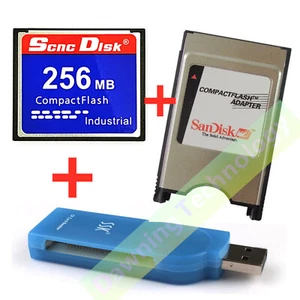 256MB CNC CF Compact Flash card+CF-PCMCIA Adapter+SSK USB2.0 Card reader FANUC - Afbeelding 1 van 2