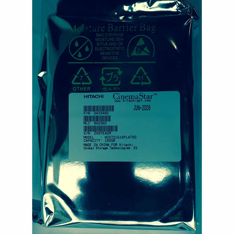 0A33482 - Hitachi 160GB 7200 RPM IDE 3.5" HDD Factory sealed recert. - Image 1 of 1