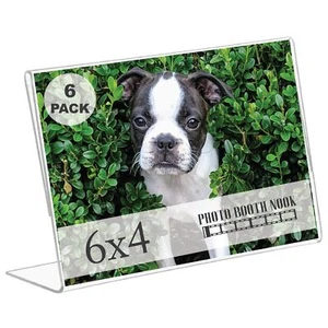 | 4x6 Acrylic Sign Holder 6 Count | Crystal Clear Acrylic Picture Frames 4x6 ... - Picture 1 of 7