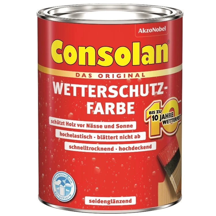 Consolan Wetterschutz-Farbe 2,5L - Silbergrau (5083183)