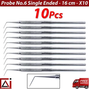 Probe No 6 Hygienist Diagnostic Probe Oral Cleaning Dentist Instrument Set of 10 - Picture 1 of 5