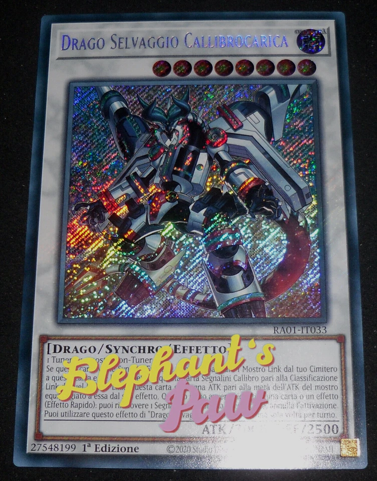 Yugioh - Drago Selvaggio Callibrocarica RARA SEGRETA - RA01-IT033 1° Edizione - Immagine 1 di 1
